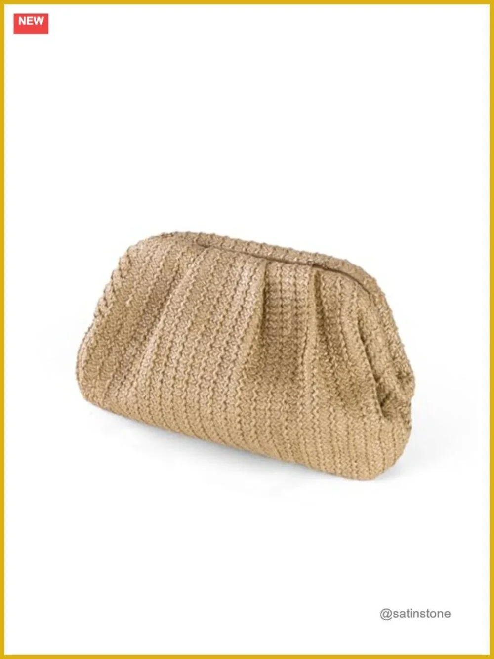Elegant Woven Straw Clutch Purse for Women | Beach Summer Crossbody Handbag